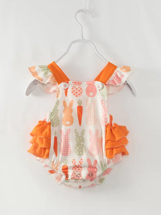 Easter Bunny Ruffle Romper